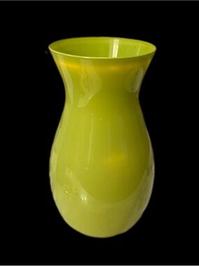 Source Unknown Lime Green Glass Vase